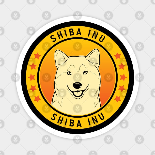 Shiba Inu Dog Portrait Magnet by millersye